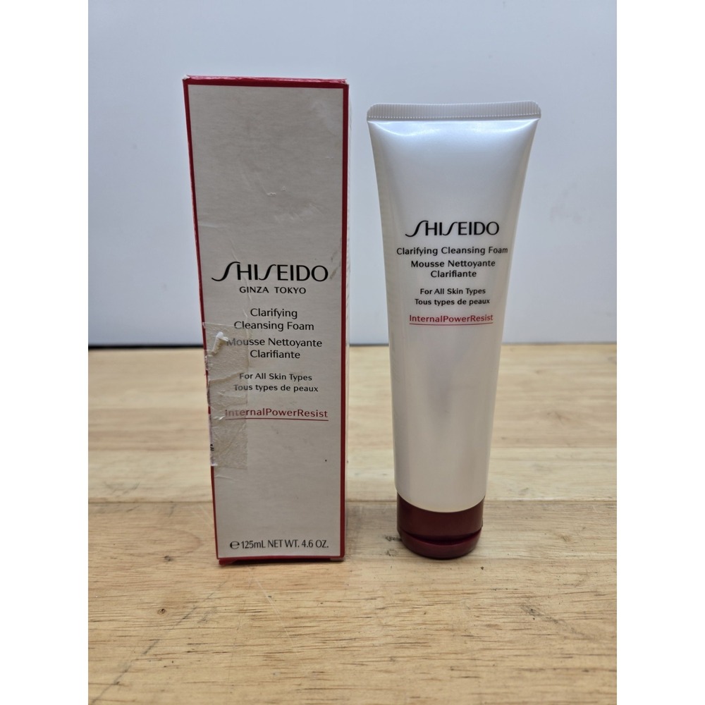 SHISEIDO Clarifying Cleansing Foam 125ml/4.6oz, New in Box, Bottle Sealed (Tape)